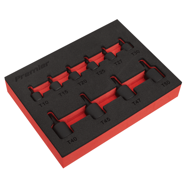Sealey Impact Socket Sets 10pc 1/4" & 3/8"Sq Drive Low Profile Impact TRX-Star* Socket Bit Set-AK5526 5054511827439 AK5526 - Buy Direct from Spare and Square