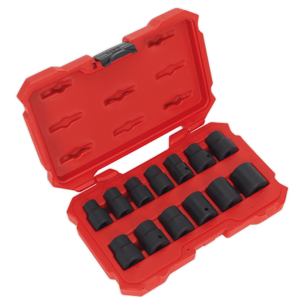Sealey Impact Socket Sets 13pc 1/2"Sq Drive Lock-On™ Impact Socket Set-AK5616M 5054511121827 AK5616M - Buy Direct from Spare and Square