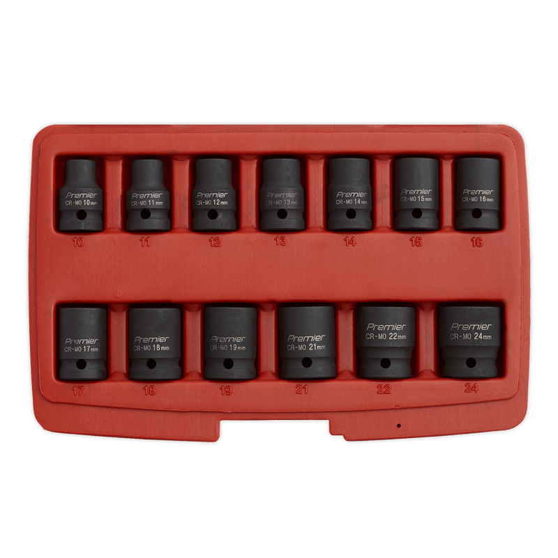 Sealey Impact Socket Sets 13pc 1/2"Sq Drive Total Drive® Impact Socket Set-AK5613TD 5051747696815 AK5613TD - Buy Direct from Spare and Square
