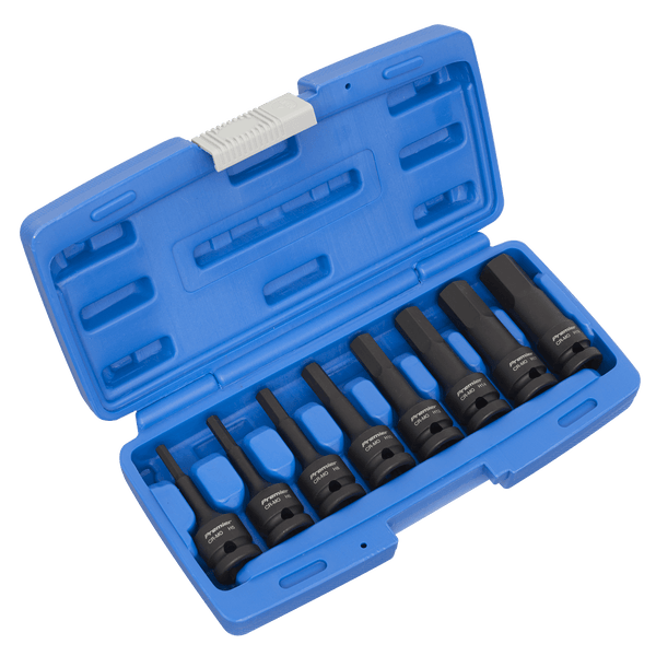 Sealey Impact Socket Sets 8pc 1/2"Sq Drive Hex Impact Socket Bit Set-AK5601 5024209945370 AK5601 - Buy Direct from Spare and Square