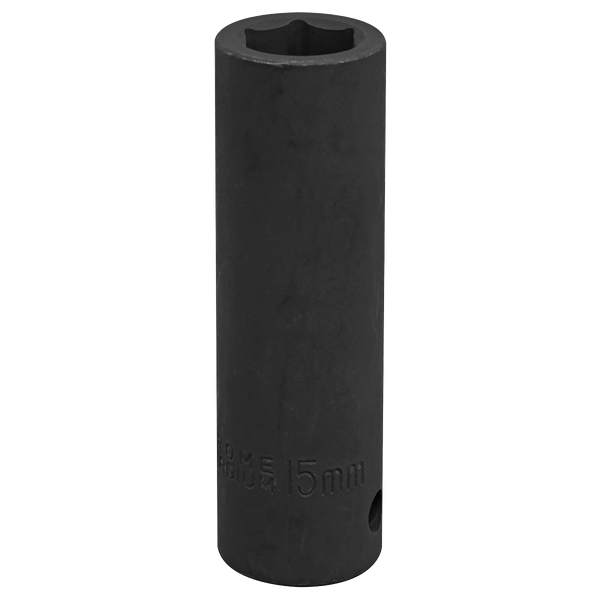 Sealey Impact Sockets Individual 15mm 1/2"Sq Drive Deep Impact Socket-IS1215D 5024209740074 IS1215D - Buy Direct from Spare and Square