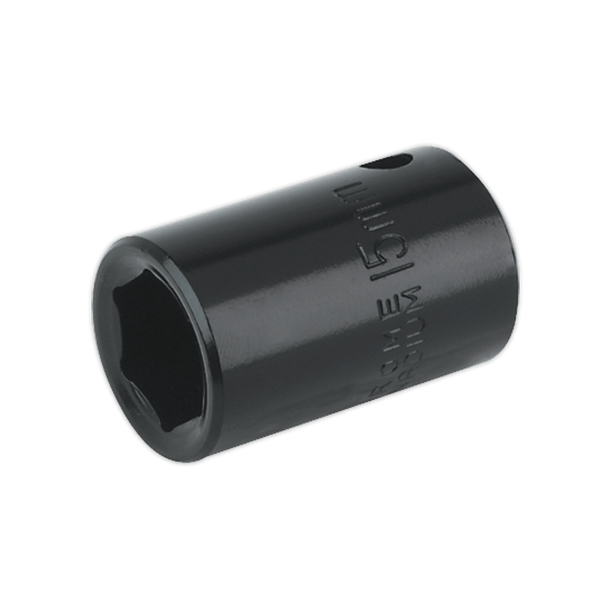 Sealey Impact Sockets Individual 15mm 1/2"Sq Drive Impact Socket-IS1215 5024209740043 IS1215 - Buy Direct from Spare and Square