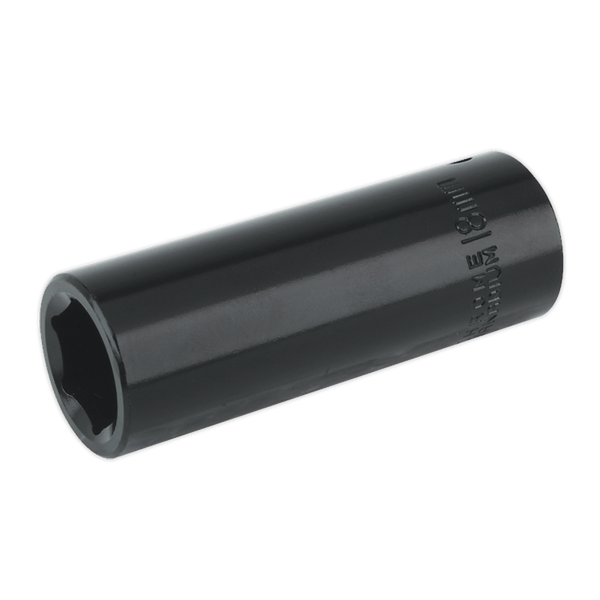 Sealey Impact Sockets Individual 18mm 1/2"Sq Drive Deep Impact Socket-IS1218D 5024209740128 IS1218D - Buy Direct from Spare and Square