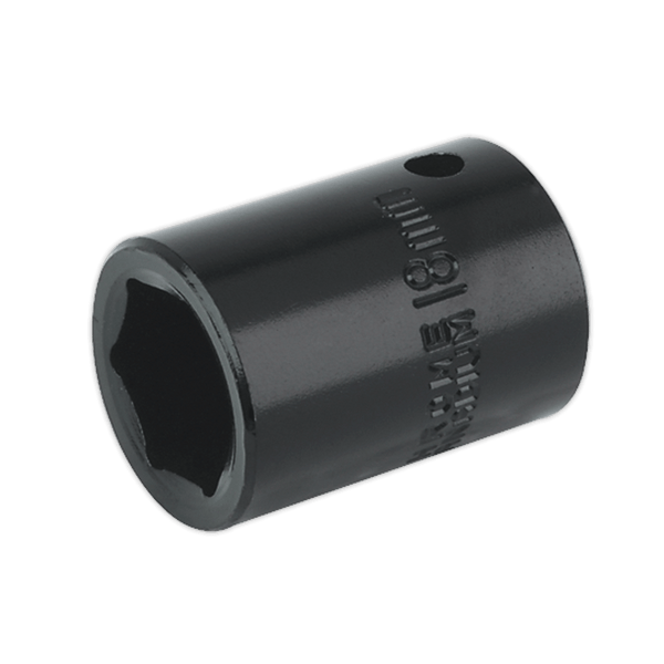 Sealey Impact Sockets Individual 18mm 1/2"Sq Drive Impact Socket-IS1218 5024209740111 IS1218 - Buy Direct from Spare and Square