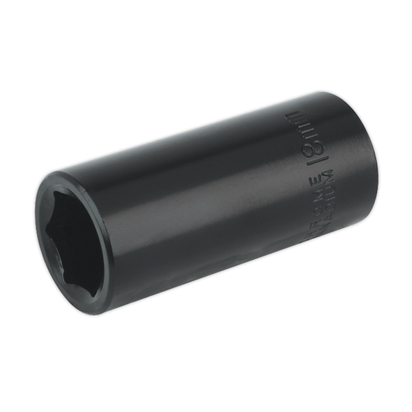 Sealey Impact Sockets Individual 18mm 3/8"Sq Drive Deep Impact Socket-IS3818D 5024209739306 IS3818D - Buy Direct from Spare and Square