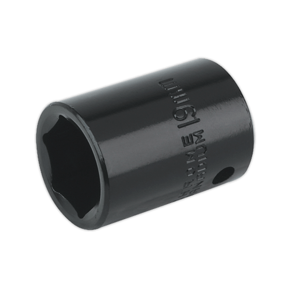 Sealey Impact Sockets Individual 19mm 1/2"Sq Drive Impact Socket-IS1219 5024209740135 IS1219 - Buy Direct from Spare and Square