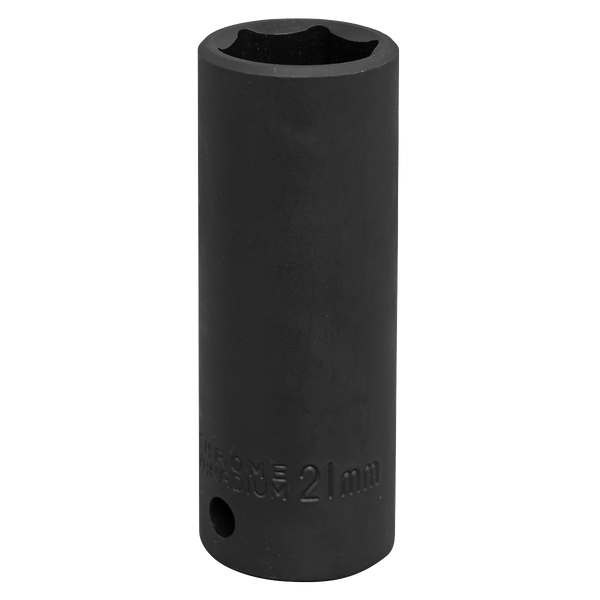 Sealey Impact Sockets Individual 21mm 1/2"Sq Drive Deep Impact Socket-IS1221D 5024209740180 IS1221D - Buy Direct from Spare and Square