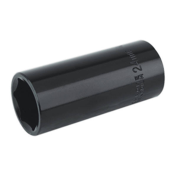 Sealey Impact Sockets Individual 24mm 1/2"Sq Drive Deep Impact Socket-IS1224D 5024209740210 IS1224D - Buy Direct from Spare and Square