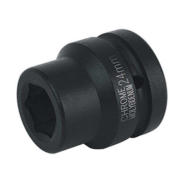 Sealey Impact Sockets Individual 24mm 1"Sq Drive Impact Socket-IS124 5024209740791 IS124 - Buy Direct from Spare and Square