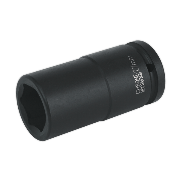 Sealey Impact Sockets Individual 27mm 3/4"Sq Drive Deep Impact Socket-IS3427D 5024209740524 IS3427D - Buy Direct from Spare and Square