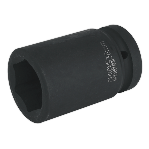 Sealey Impact Sockets Individual 36mm 1"Sq Drive Deep Impact Socket-IS136D 5024209741064 IS136D - Buy Direct from Spare and Square