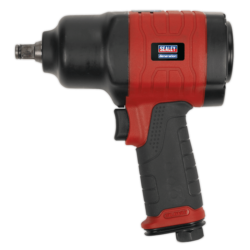 Sealey Impact Wrenches 1/2"Sq Drive Composite Air Impact Wrench - Twin Hammer-GSA6002 5051747356672 GSA6002 - Buy Direct from Spare and Square