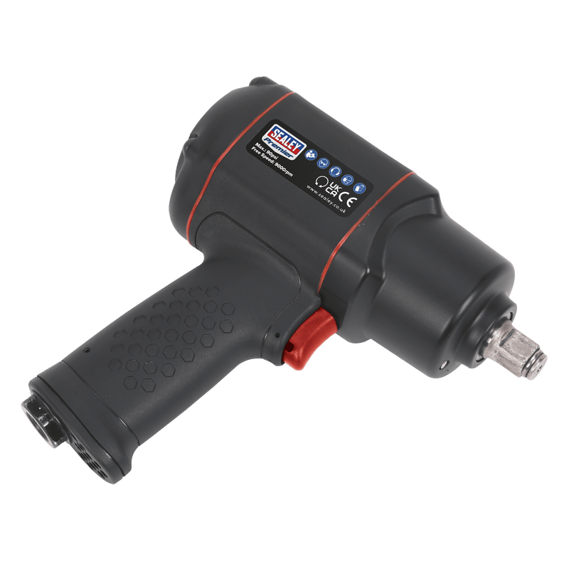 Sealey Impact Wrenches 1/2"Sq Drive Composite Air Impact Wrench - Twin Hammer-SA6007 5054511233001 SA6007 - Buy Direct from Spare and Square