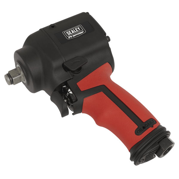 Sealey Impact Wrenches 1/2"Sq Drive Stubby Air Impact Wrench - Twin Hammer-SA6002S 5054511564334 SA6002S - Buy Direct from Spare and Square