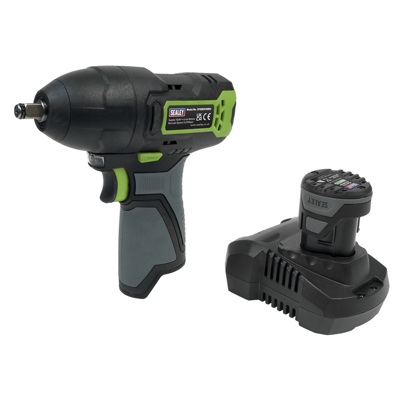Sealey Impact Wrenches 10.8V 2Ah SV10.8 Series 3/8"Sq Drive Cordless Impact Wrench Kit-CP108VCIW 5054511979367 CP108VCIW - Buy Direct from Spare and Square
