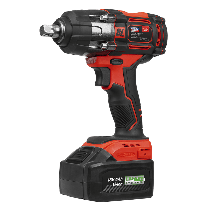 Sealey Impact Wrenches 18V 1/2"Sq Drive Cordless Impact Wrench-CP650LI 5054630259975 CP650LI - Buy Direct from Spare and Square