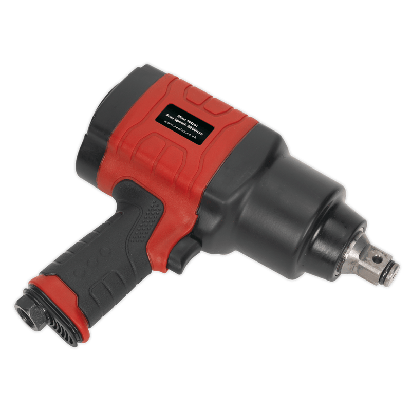Sealey Impact Wrenches 3/4"Sq Drive Composite Air Impact Wrench - Twin Hammer-GSA6004 5051747356689 GSA6004 - Buy Direct from Spare and Square
