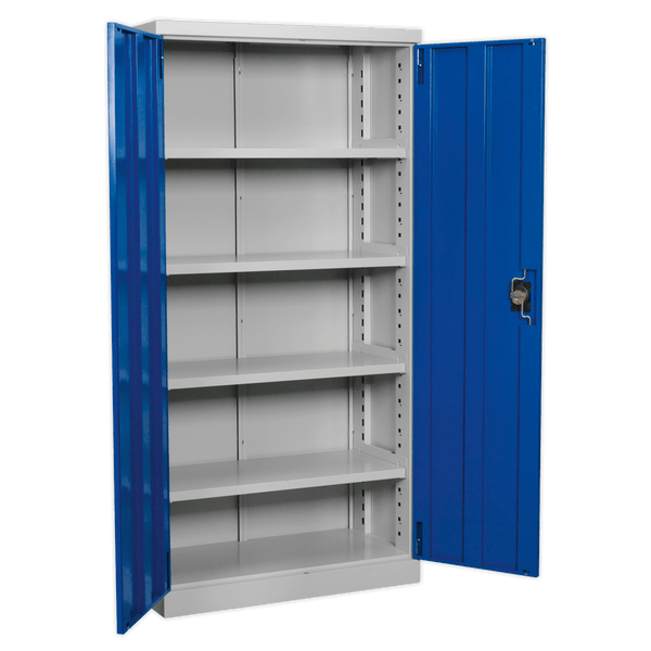 Sealey Industrial Workstations 1800mm 4 Shelf Industrial Cabinet-APICCOMBOF4 5051747699656 APICCOMBOF4 - Buy Direct from Spare and Square