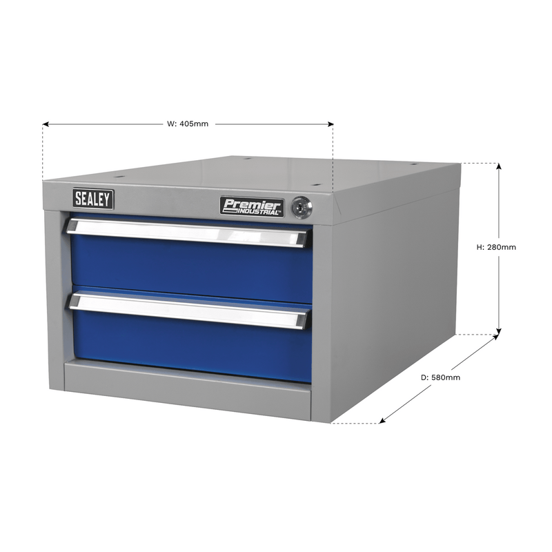 Sealey Industrial Workstations Double Drawer Unit API Series Workbenches-API15 5051747923645 API15 - Buy Direct from Spare and Square