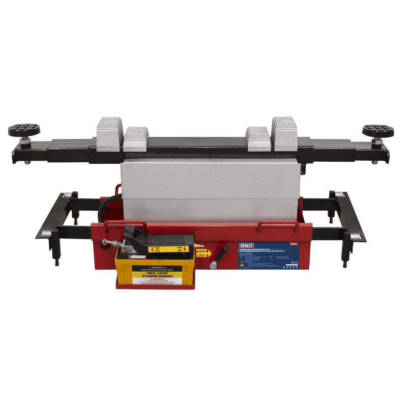 Sealey Jacking Beams 2 Tonne Air Jacking Beam with 1.6m Extending Arms & Flat Roller Supports-SJBEX200A 5054630009266 SJBEX200A - Buy Direct from Spare and Square