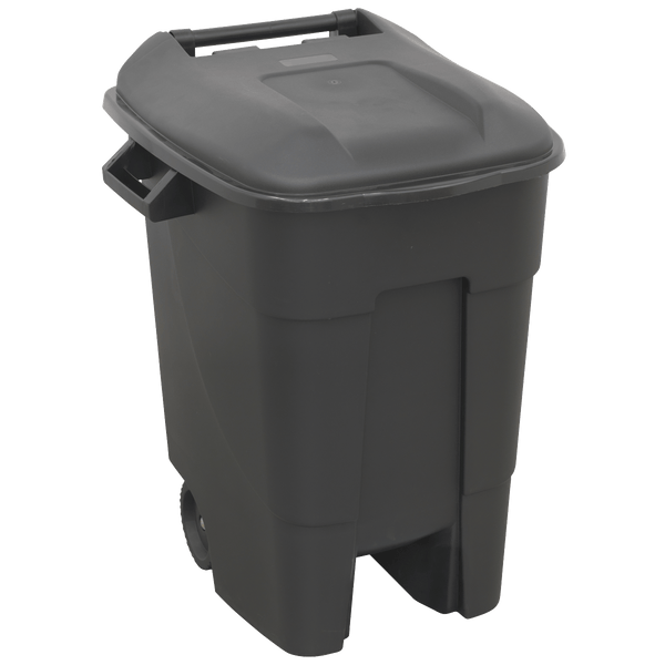 Sealey Janitorial 100L Refuse/Wheelie Bin - Black-BM100 5054511254129 BM100 - Buy Direct from Spare and Square