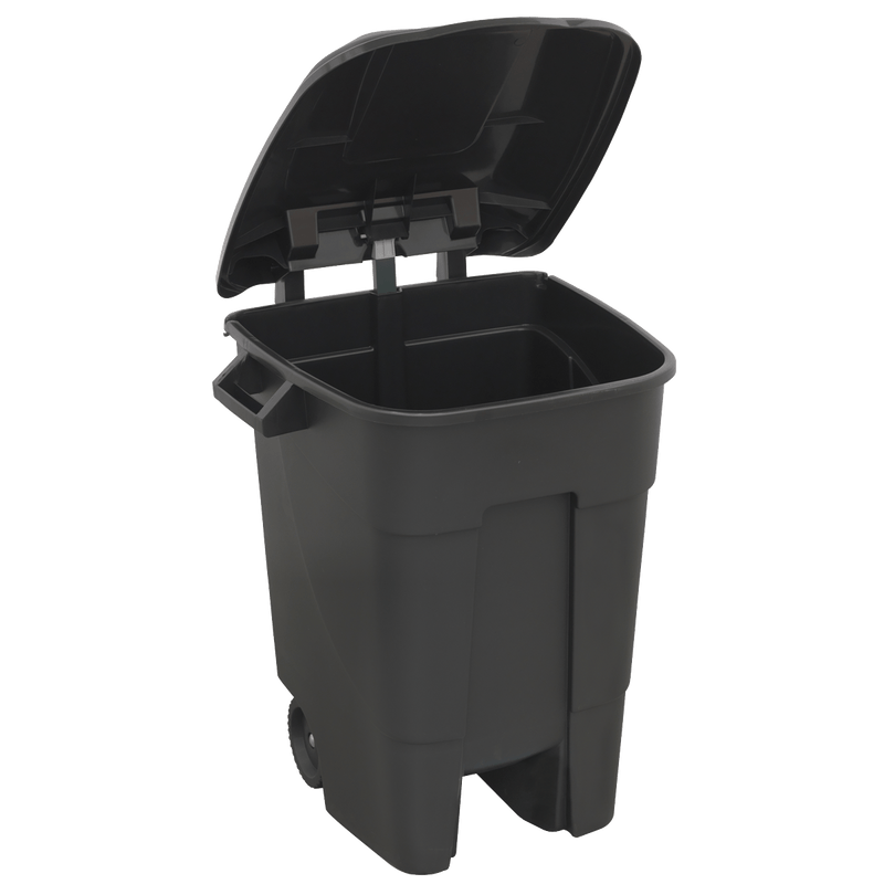 Sealey Janitorial 100L Refuse/Wheelie Bin - Black-BM100 5054511254129 BM100 - Buy Direct from Spare and Square