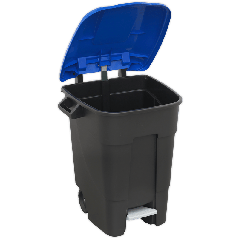 Sealey Janitorial 100L Refuse/Wheelie Bin with Foot Pedal - Blue-BM100PB 5054511254099 BM100PB - Buy Direct from Spare and Square
