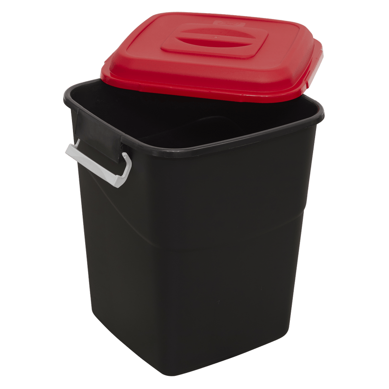 Sealey Janitorial 50L Refuse/Storage Bin - Red-BM50R 5054630092534 BM50R - Buy Direct from Spare and Square