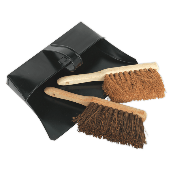 Sealey Janitorial Metal Dustpan & Brushes-BM26 5051747623903 BM26 - Buy Direct from Spare and Square