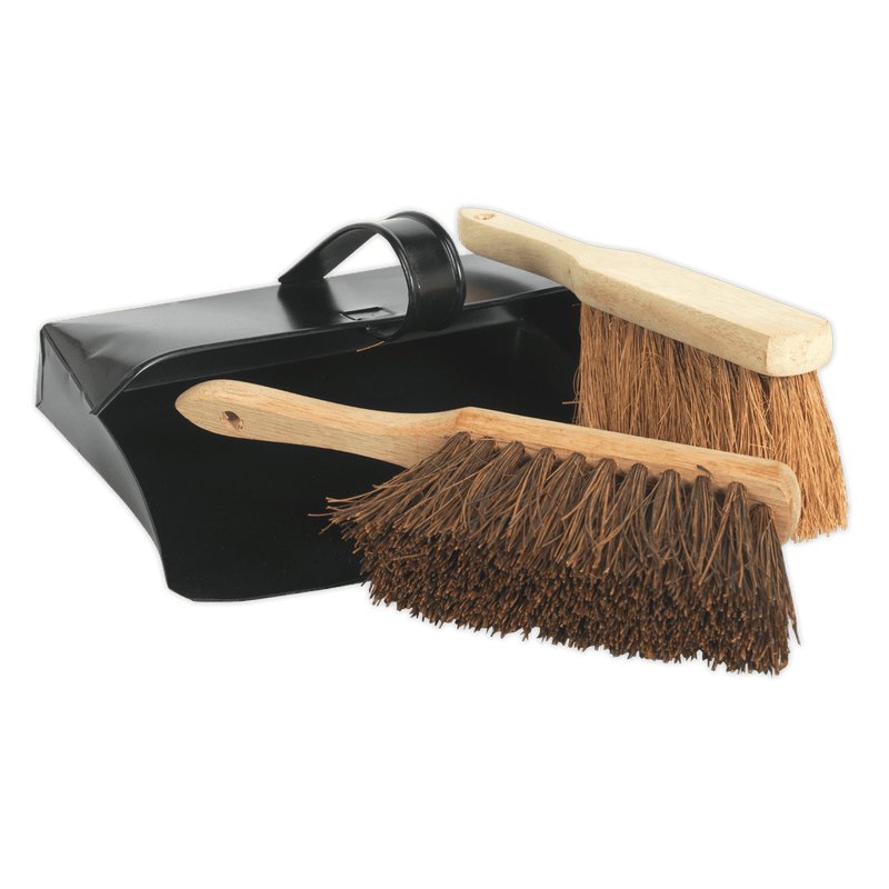 Sealey Janitorial Metal Dustpan & Brushes-BM26 5051747623903 BM26 - Buy Direct from Spare and Square