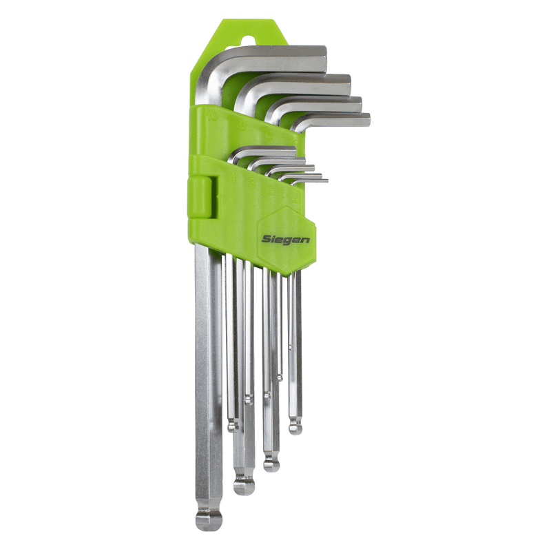 Sealey Key Sets 9pc Long Ball-End Hex Key Set - Metric-S01260 5054630234552 S01260 - Buy Direct from Spare and Square