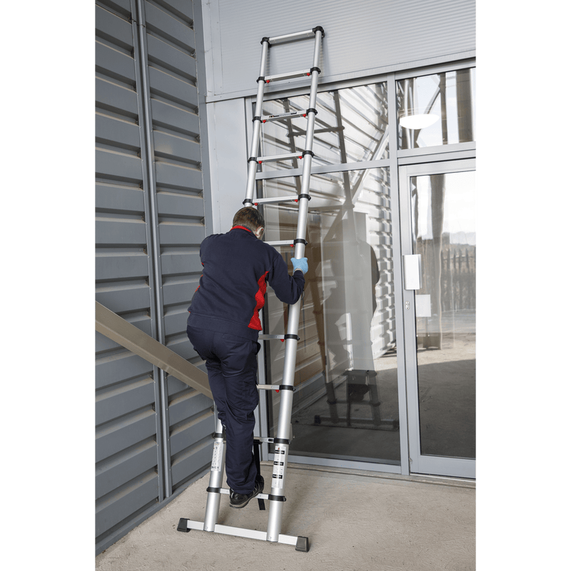 Sealey Ladders 11-Tread Trade Aluminium Telescopic Ladder EN 131-ATL11 5054511876222 ATL11 - Buy Direct from Spare and Square