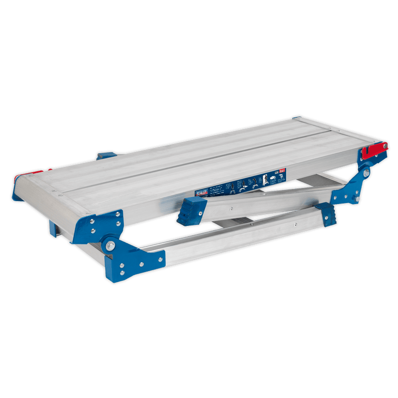 Sealey Ladders 2-Tread Aluminium Folding Platform  EN 131-APS2E 5051747363892 APS2E - Buy Direct from Spare and Square