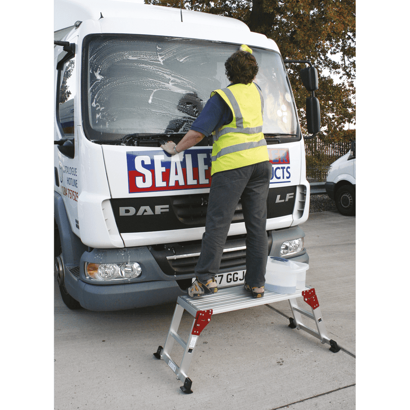 Sealey Ladders 2-Tread Trade Aluminium Folding Platform EN 131-4-APS2 5024209643061 APS2 - Buy Direct from Spare and Square