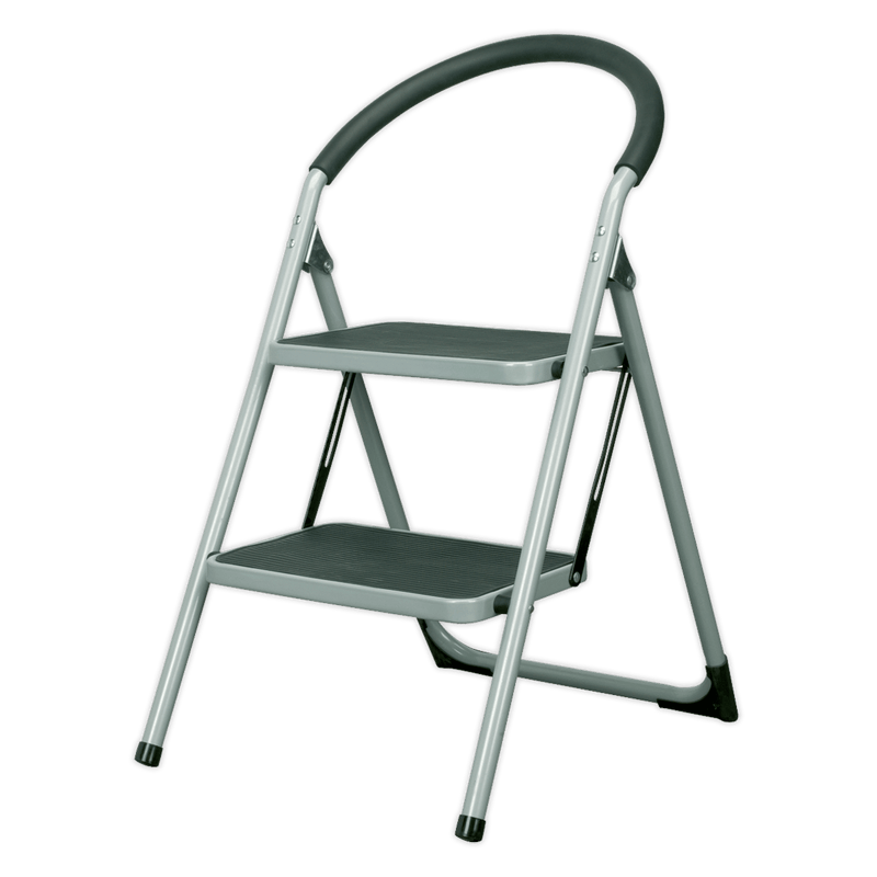 Sealey Ladders 2-Tread Trade Step Stool 150kg Capacity EN 14183-ASL2 5024209533874 ASL2 - Buy Direct from Spare and Square
