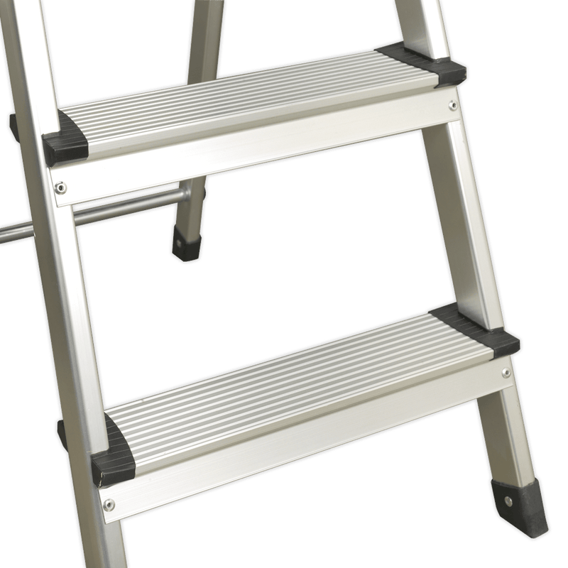 Sealey Ladders 3-Tread Trade Aluminium Step Ladder EN 131-ASL3S 5024209643085 ASL3S - Buy Direct from Spare and Square