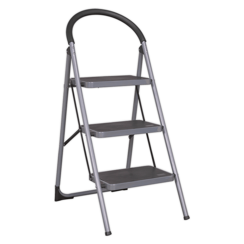 Sealey Ladders 3-Tread Trade Step Stool 150kg Capacity EN 14183-ASL23 5024209847407 ASL23 - Buy Direct from Spare and Square
