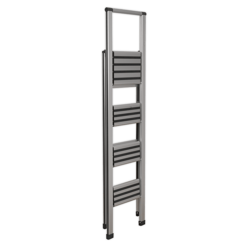Sealey Ladders 4-Step Trade Aluminium Professional Folding Step Ladder 150kg Capacity-APSL4 5051747866713 APSL4 - Buy Direct from Spare and Square