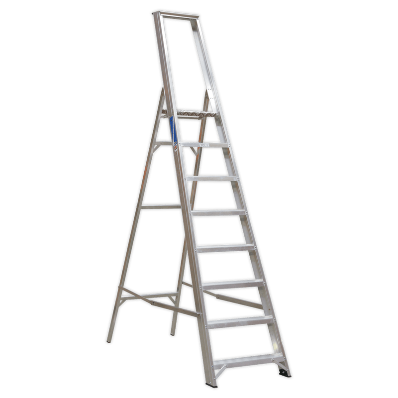 Sealey Ladders 8-Tread Industrial Aluminium Step Ladder - BS 2037/1-AXL8 5024209628402 AXL8 - Buy Direct from Spare and Square