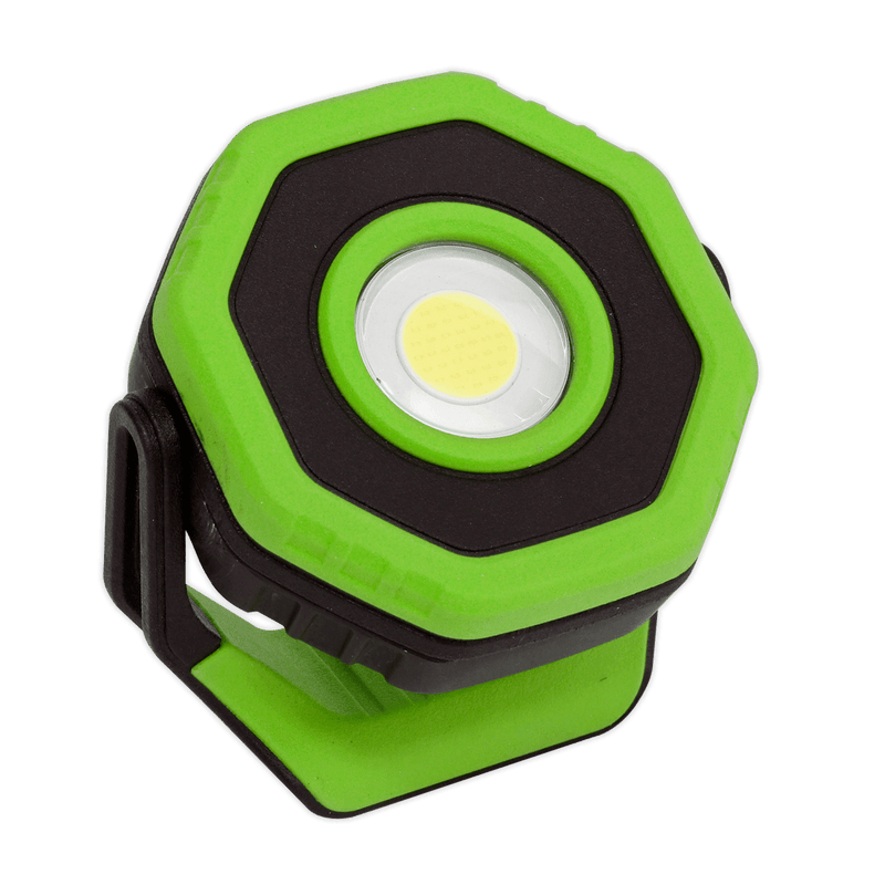 Sealey LED Inspection Lamps 360° 7W COB LED Rechargeable Pocket Floodlight with Magnet - Green-LED700P 5054511622874 LED700P - Buy Direct from Spare and Square