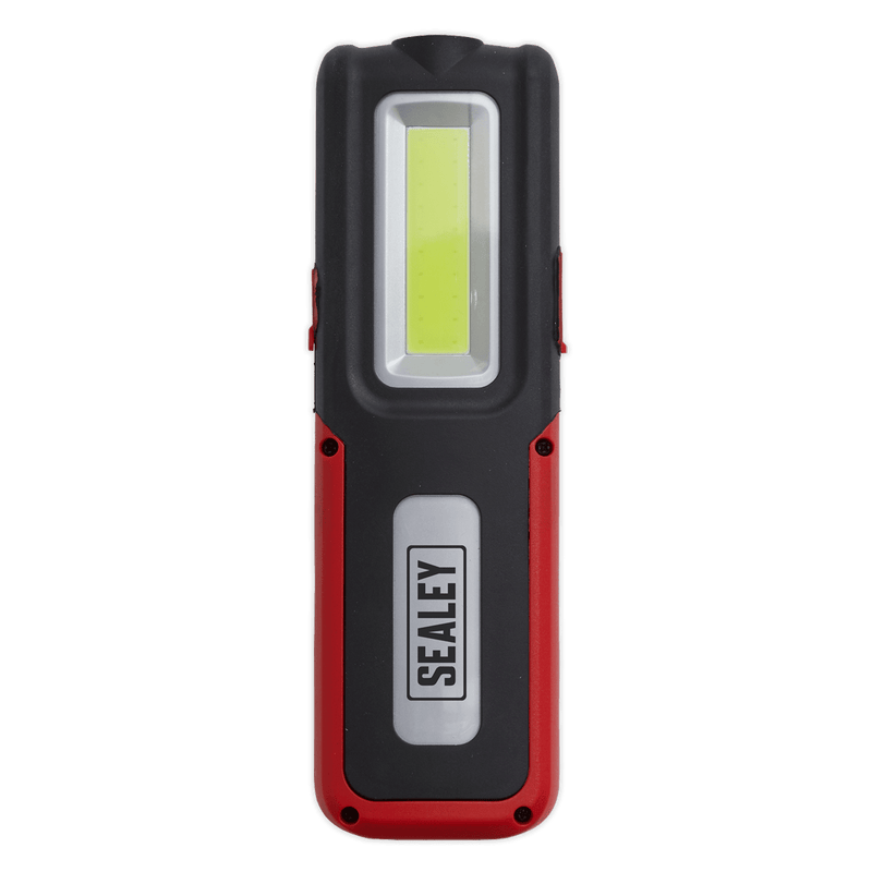 Sealey LED Inspection Lamps 5W COB & 3W SMD LED Rechargeable Inspection Light with Power Bank - Red-LED318R 5054511622027 LED318R - Buy Direct from Spare and Square