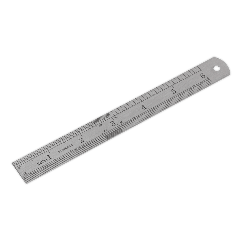 Sealey Measuring 150mm/6" Steel Rule-AK9640 5024209277303 AK9640 - Buy Direct from Spare and Square