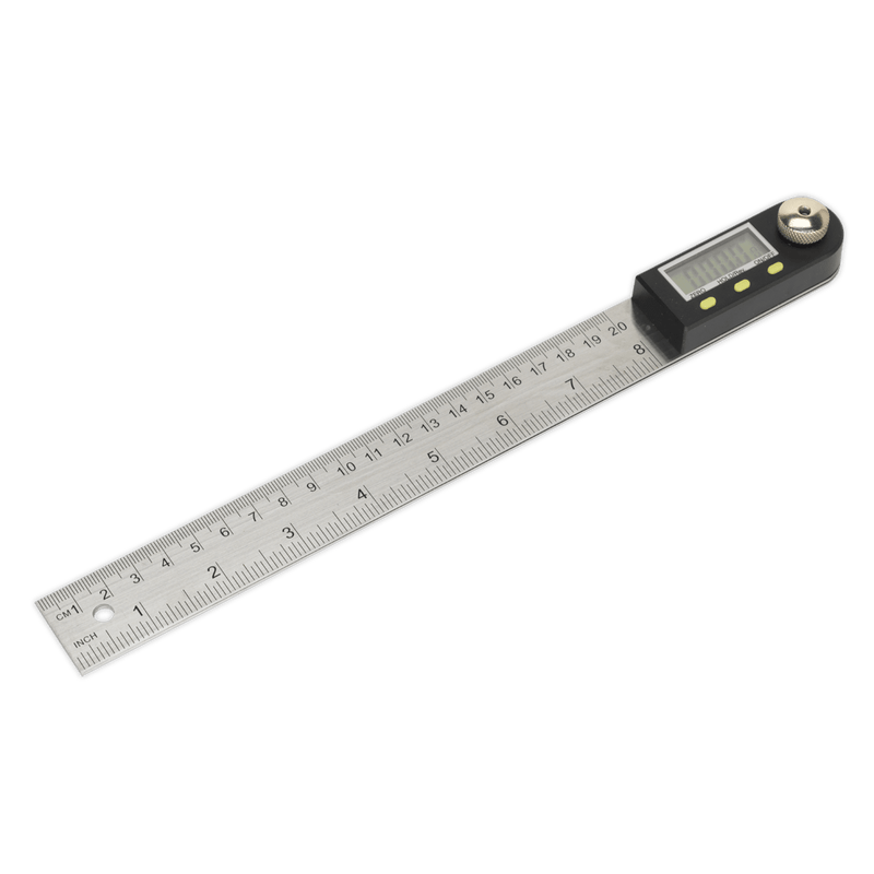 Sealey Measuring 200mm(8") Digital Angle Rule-AK7200 5054511017632 AK7200 - Buy Direct from Spare and Square