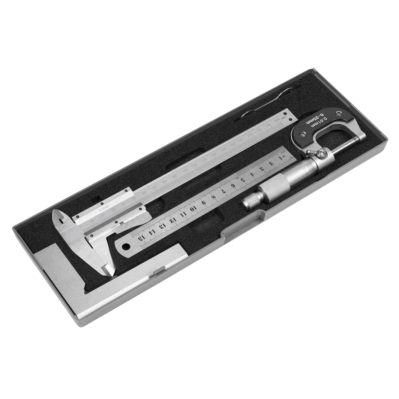 Sealey Measuring 4pc Measuring Tool Set-AK91SET 5054511511178 AK91SET - Buy Direct from Spare and Square