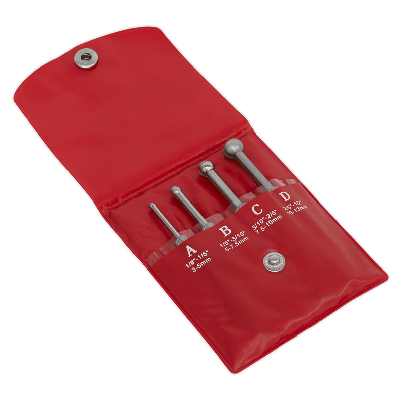 Sealey Measuring 4pc Small Hole Gauge Set-AK10116 5054511601626 AK10116 - Buy Direct from Spare and Square