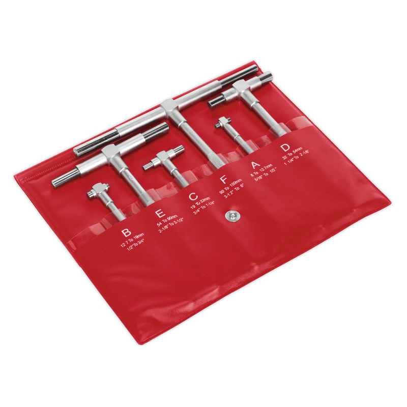 Sealey Measuring 6pc Telescopic Bore Gauge Set-AK10115 5054511511666 AK10115 - Buy Direct from Spare and Square