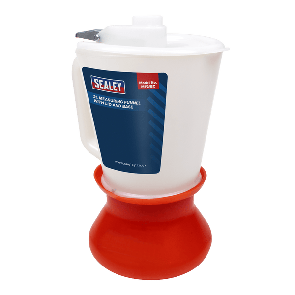 Sealey Measuring Jugs 2L Measuring Funnel with Lid and Base-MF2/BC 5054511813180 MF2/BC - Buy Direct from Spare and Square