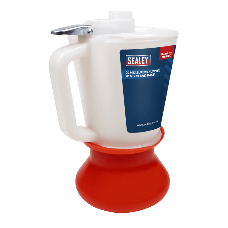 Sealey Measuring Jugs 2L Measuring Funnel with Lid and Base-MF2/BC 5054511813180 MF2/BC - Buy Direct from Spare and Square