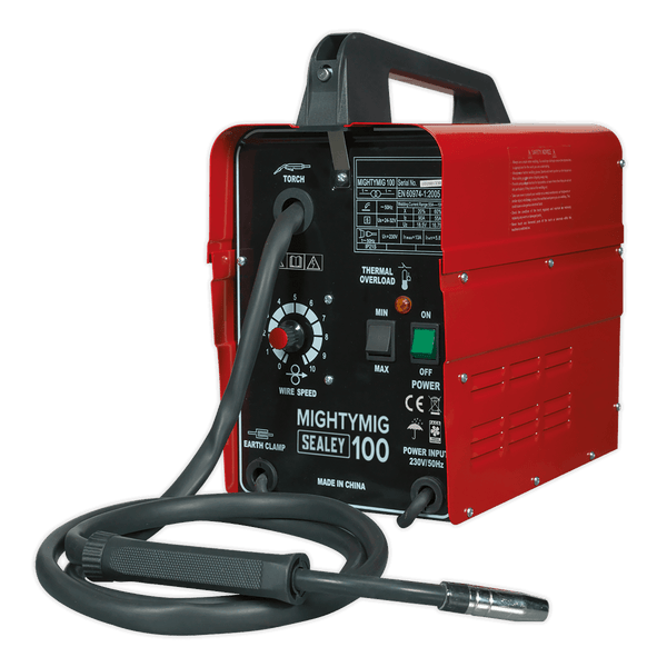 Sealey MIG Welders 100A No-Gas MIG Welder-MIGHTYMIG100 5051747437128 MIGHTYMIG100 - Buy Direct from Spare and Square
