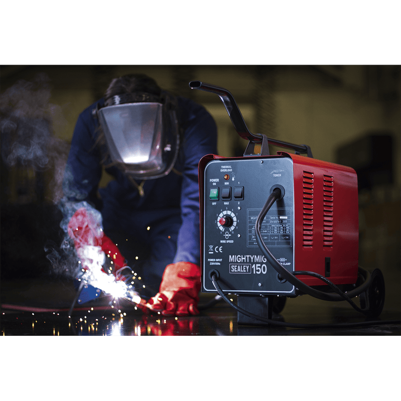 Sealey MIG Welders 150A Professional Gas/No-Gas MIG Welder-MIGHTYMIG150 5051747432659 MIGHTYMIG150 - Buy Direct from Spare and Square